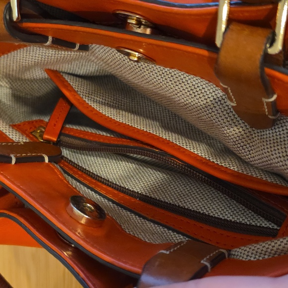 Dooney & Bourke DB Barlow Pink Florentine Leather Shoulderbag Crossbody Satchel - Picture 6 of 7